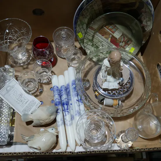 Doulton plates, crystal etc