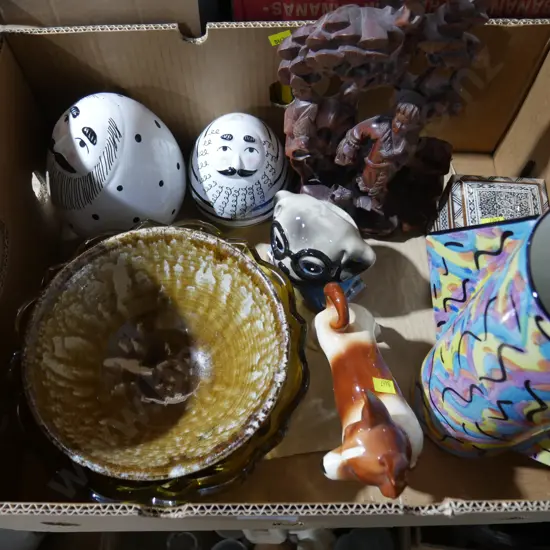 Pottery, figures, etc