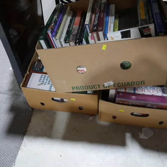 3 boxes of books