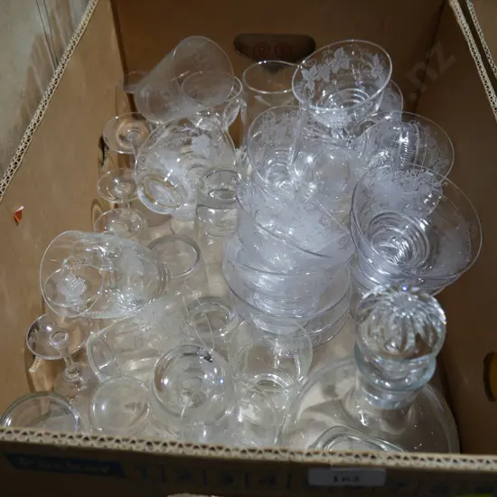 Crystal glasses etc