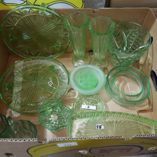 Green depression glass
