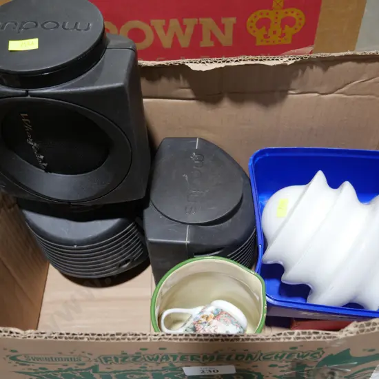 Wharfedale Speakers, deco lamp etc