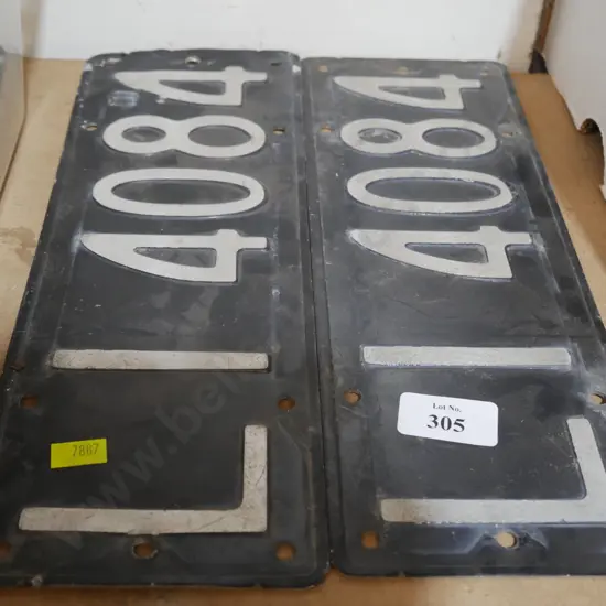2 licence plates