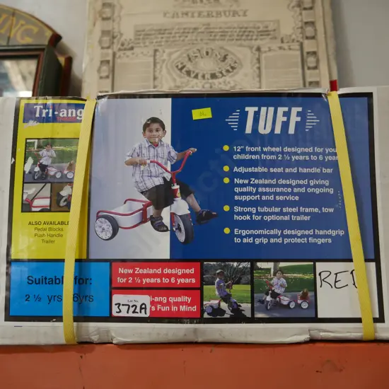 Boxed new Tri-ang trike