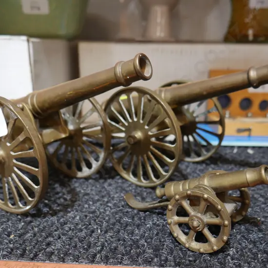 3 brass. Cannons