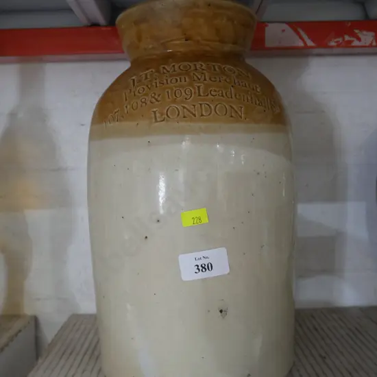 Stone crock J T Morton