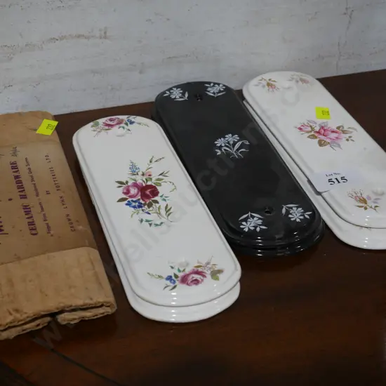 7 x Crown Lynn finger plates