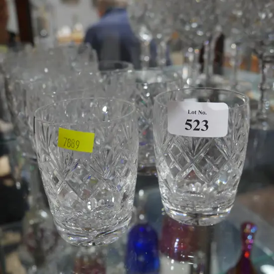 set of 6 crystal tumblers