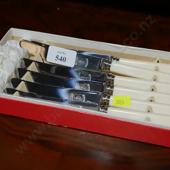 Boxed bone handled knives