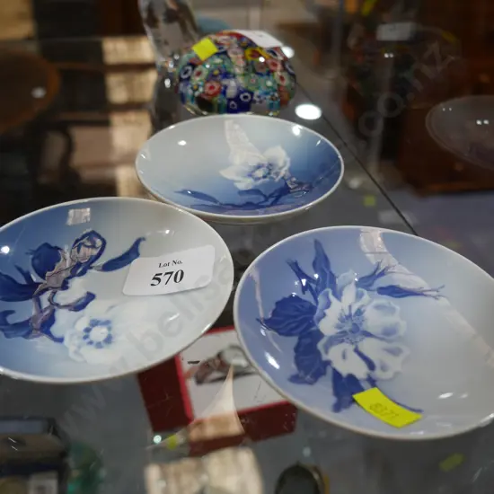 3 Royal Copenhagen dishes