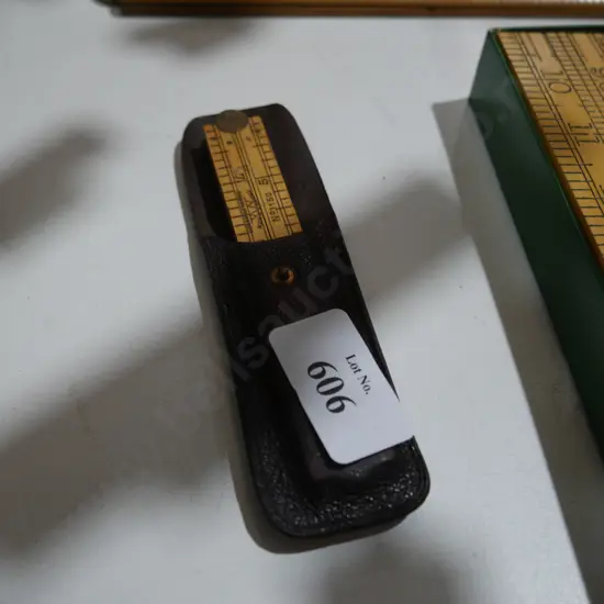 Vintage ruler in pouch