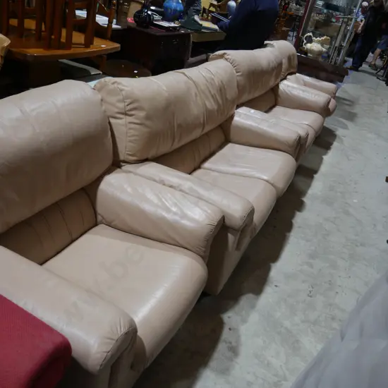 4 piece leather lounge suite