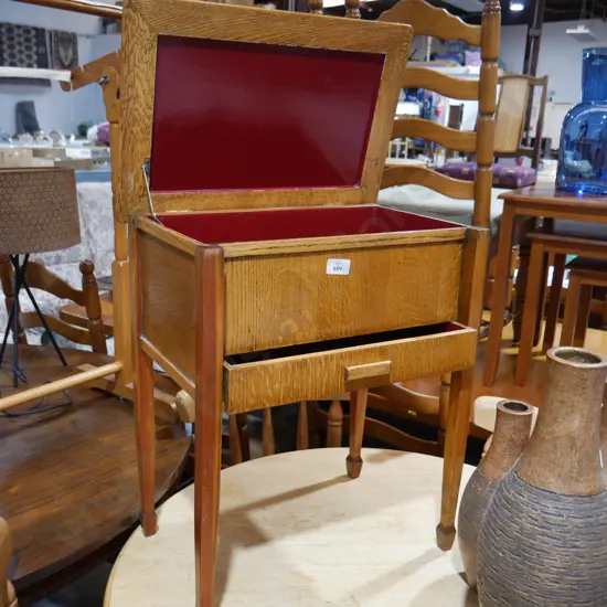 Oak sewing table