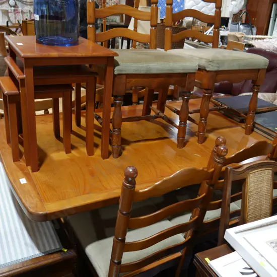 Dining table and 8 chairs
