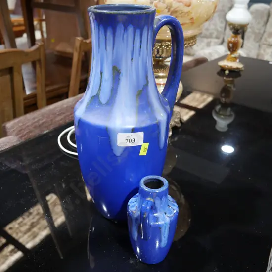 2 German pottery vases