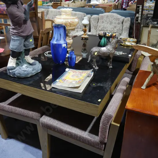 Glass Top dining table and 6 chairs