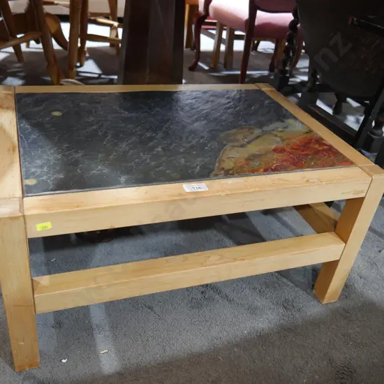 Stone top coffee table