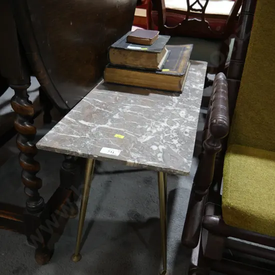 Marble top coffee table