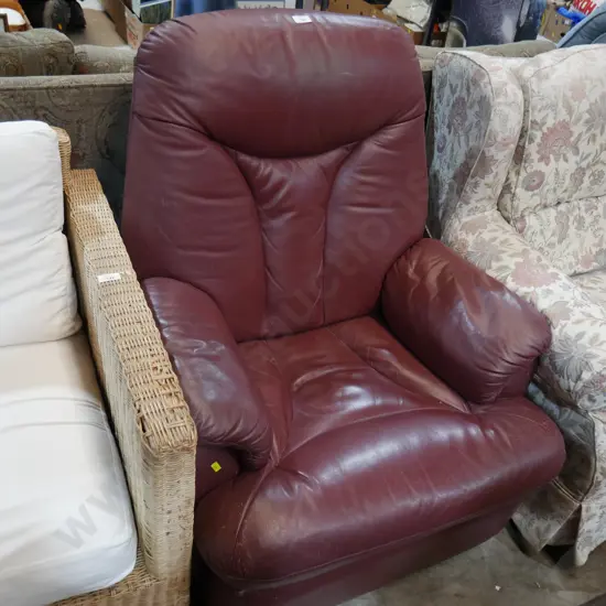 Leather arm chair