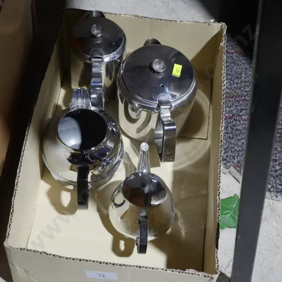 Metalware tea pots etc