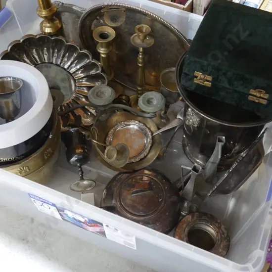 EP and brassware, ice buckets