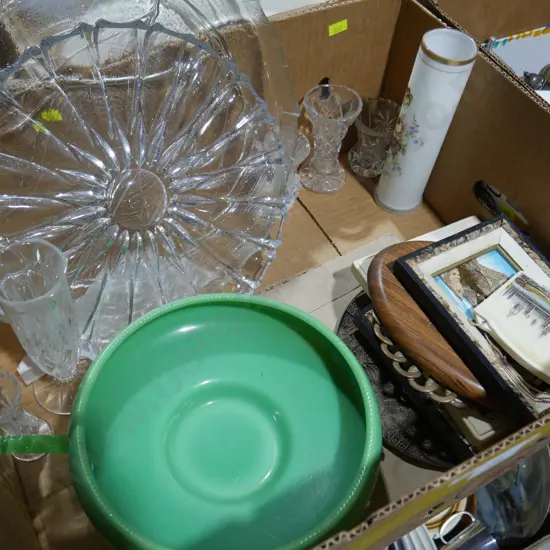 Glassware, pictures etc