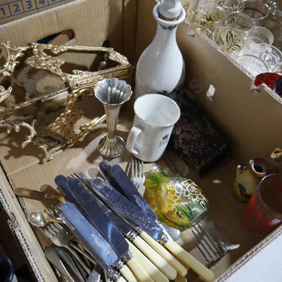 Bone handled cutlery, oddments