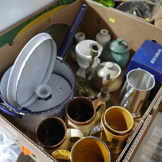 Pottery, enamel pot etc