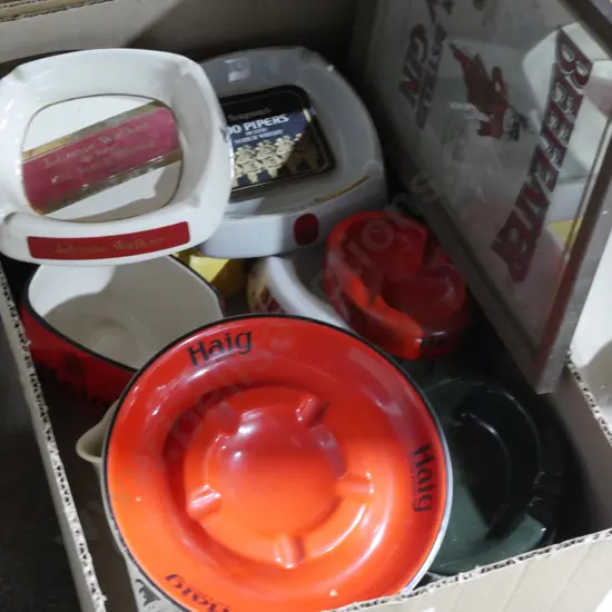 Whisky advertising ashtrays