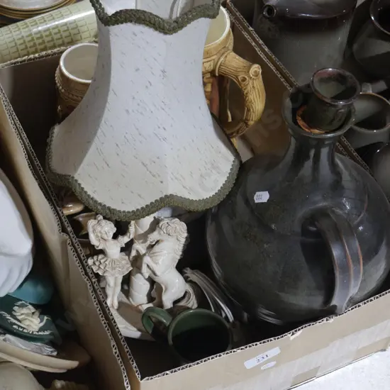 Pottery, table lamp etc