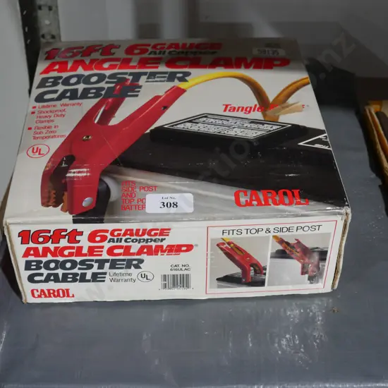 Booster cable and tarpaulin