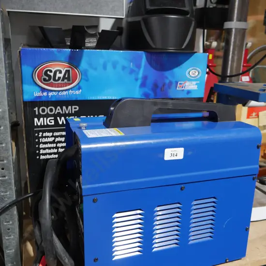 Welding machine and helmets