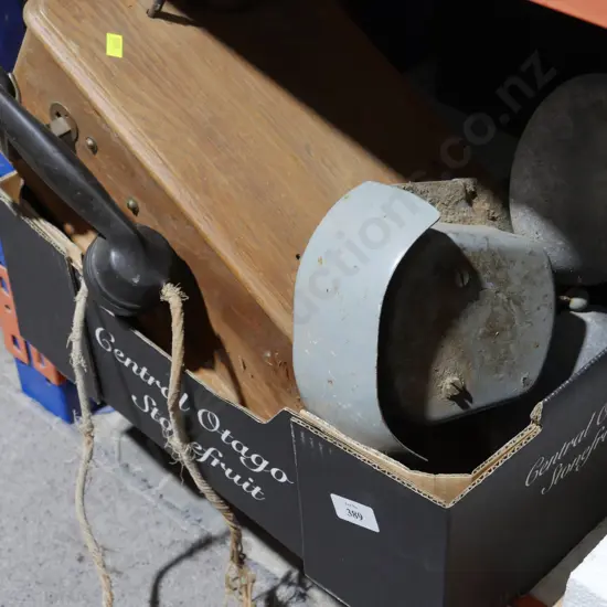 Vintage wall telephone etc