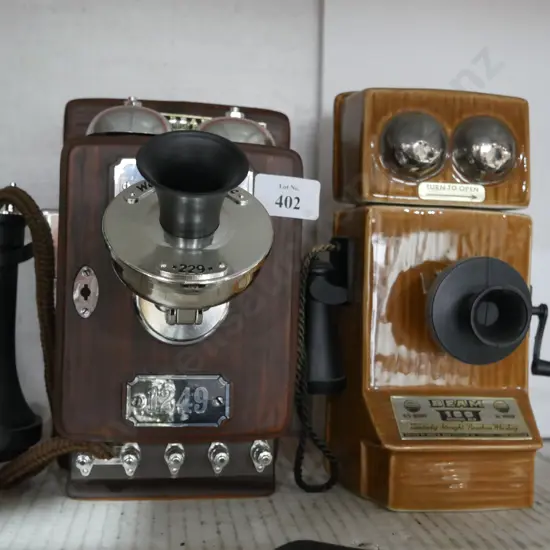 2 Jim Beam telephone decanters