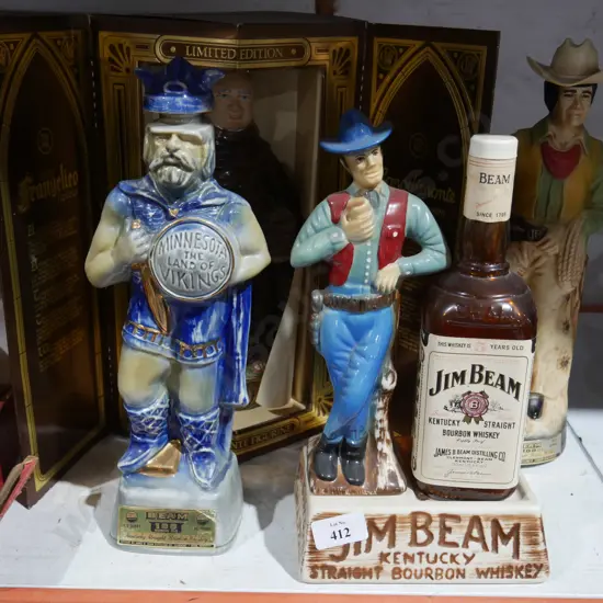 Jim Beam figure decanters