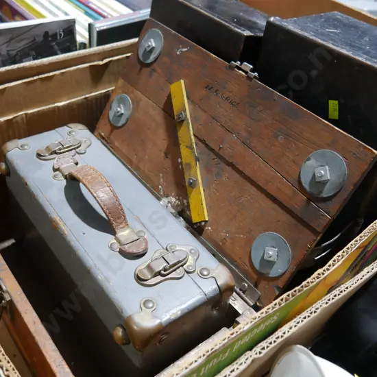 Wood and metal boxes