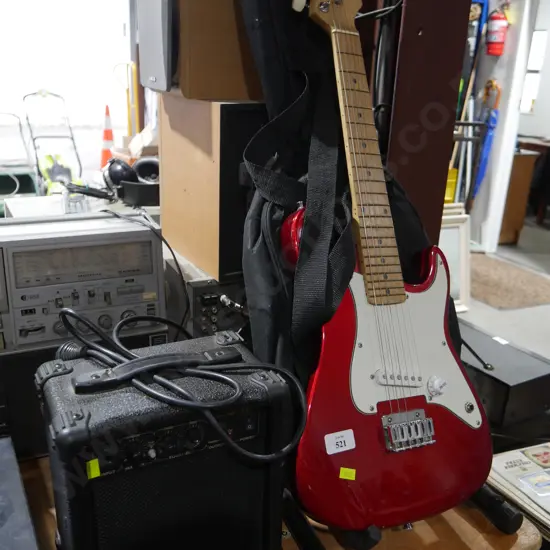 Burswood childs electric guitar and amp
