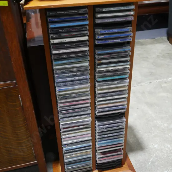 CD rack and CDs