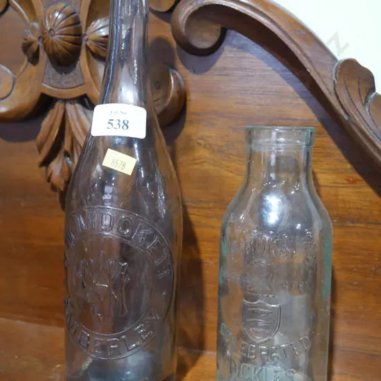 Pickle and cordial bottles