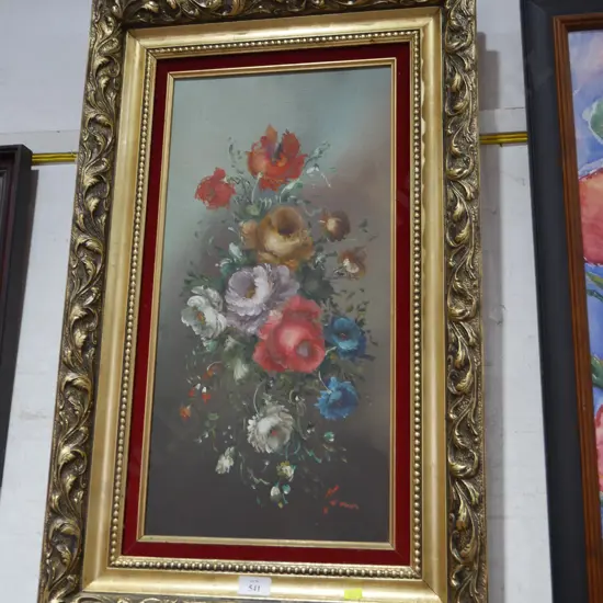 Framed oil painting