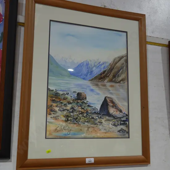 Framed DC Perry painting