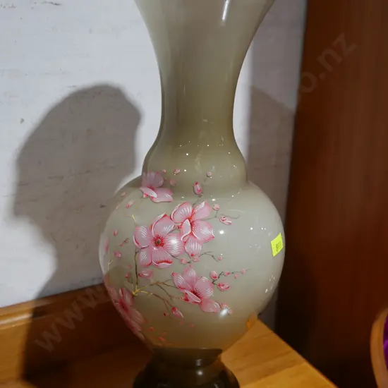 Hand painted glass vase
