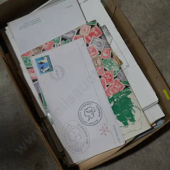 Stamp album, postcards etc