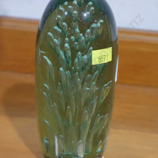 Victorian bottle glass English paperweight
