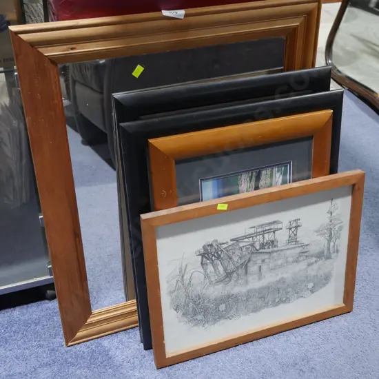 Assorted art and mirror