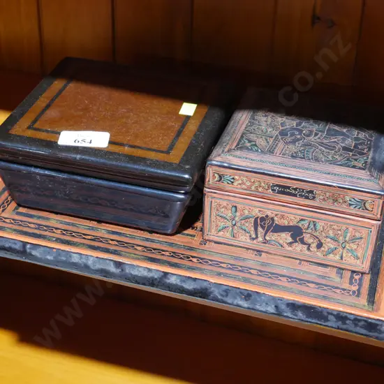 Oriental boxes etc