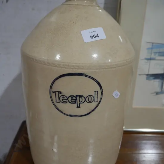 Teepol stone jar