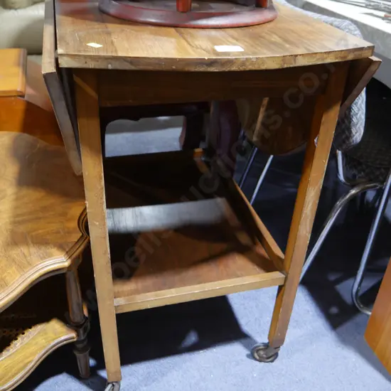 Drop side tea trolley