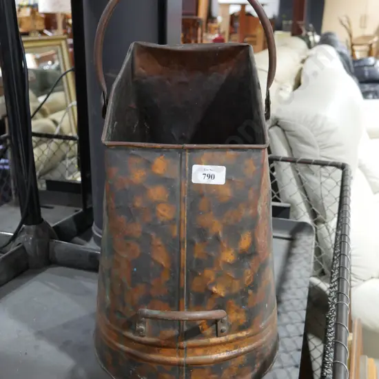 Copper coal bucket