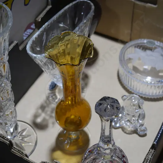 Glass vases, ornaments